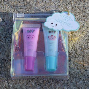 BFF 2 Pack Scented Lip Gloss in Clear Resealable Carrying Case